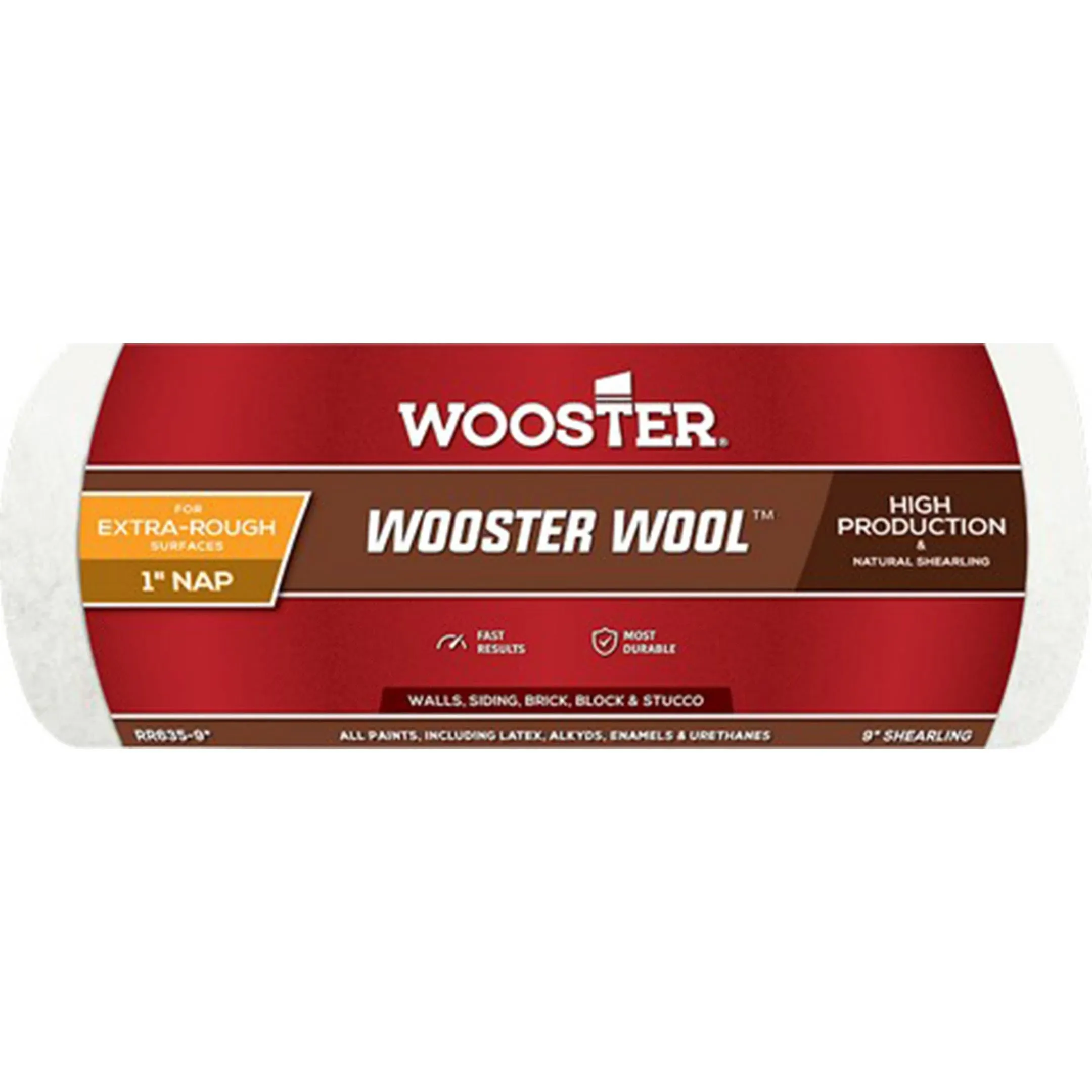 Wooster RR635-9 Wool 1" Roller Cover, 9-Inch