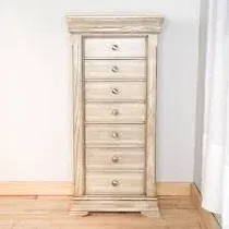 Hives and Honey - Haley Jewelry Storage Organization Armoire, Taupe