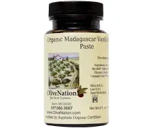 OliveNation Organic Vanilla Bean Paste Purée, Non-GMO, Gluten Free, Kosher, Vegan - 16 ounces