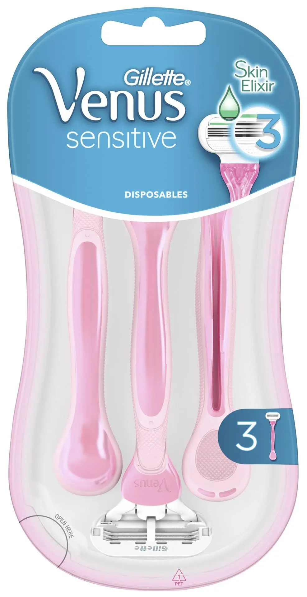 Gillette Venus Sensitive Sensible Razors (3 ct)