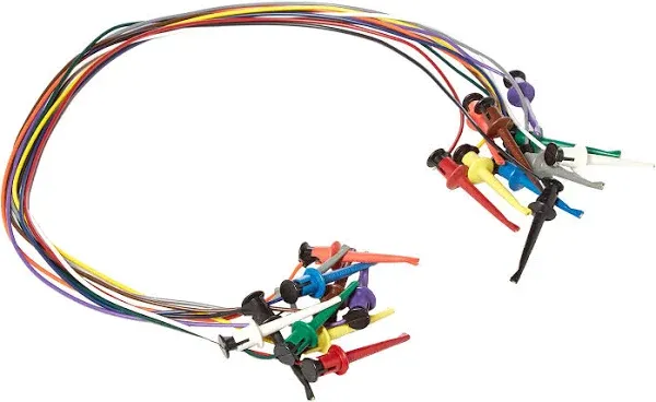 Pomona 5523 Miniature Test Leads, 20 AWG, 24&#034; L, Assorted Color