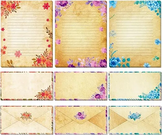 Paper Master Vintage Floral Stationary Paper Set