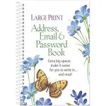 Large Print Address, Email &amp; Password Book