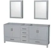 Wyndham Collection Sheffield 80" Double Bathroom Vanity