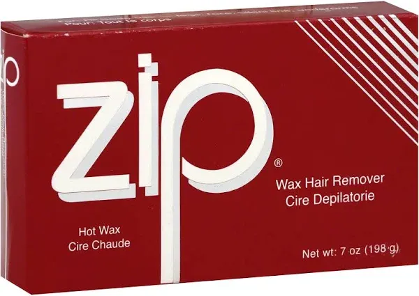 Zip Hot Wax Hair Remover ~Hard Wax ~ Full Body Use ~3 1/3 oz ~ Made in USA