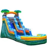 JumpOrange Cali Palms Commercial Grade Inflatable Water Slide