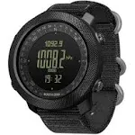 North Edge Apache Tactical Watches 50mm - Digital Outdoor Sports Survival Military Watches for Men, Compass, Rock Solid, Durable Nylon Band, Steps Tra