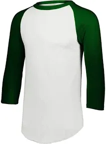 Adult Baseball Jersey - White and GREEN - SMALL