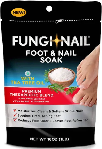 Fungi-Nail Foot &amp; Nail Soak with Tea Tree Oil - Moisturize, Reduce Foot Odor, &amp;