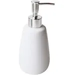 TOOZFO White Hand Soap Dispenser Ceramics Bottles with Elegant Pump Top Bathroom Empty Shampoo Bottles 10oz300ml