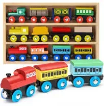 Play22 Wooden Magnetic Train Set