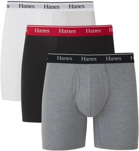 Hanes Originals Boxer Briefs, Moisture-Wicki<wbr/>ng Stretch Cotton Size Small (28-30)