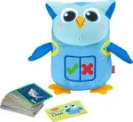 Fisher-Price Electronic Learning Toy, Guess & Press Owl Interactive Plush with Games for Preschool Kids Ages 3 Years+