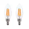 75-Watt Equivalent B11 Candelabra High Brightness Exceptional Light Dimmable E12 LED Light Bulb Daylight (2-Pack)