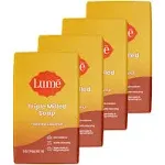 Lume Triple Milled Soap - Rich Moisture & Gentle Cleansing - Paraben Free, Phthalate Free, Skin Safe - 5 ounce (Pack of 4) (Toasted Coconut)