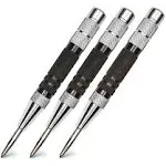 ALLY Tools Super Strong 3 PC SET of 6 Inch Heavy Duty Automatic Center Punch, Perfect Automatic Center Punch for Metal, Wood, Plastic, Glass, and Marble – Features Spring Loaded Center Punch Design