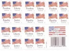 USPS Forever Stamps Four Flags Booklet of 20