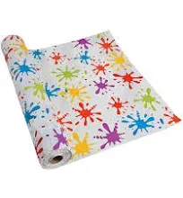 Plastic Paint Splatter Tablecloth Roll 40" x 100ft