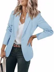 Women's Casual Open Front Long Sleeve Blazer