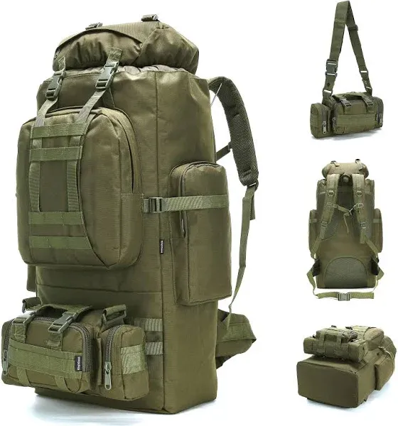 King'sGuard 100L Camping Hiking Backpack Molle Rucksack Military Camping Backpacking Daypack