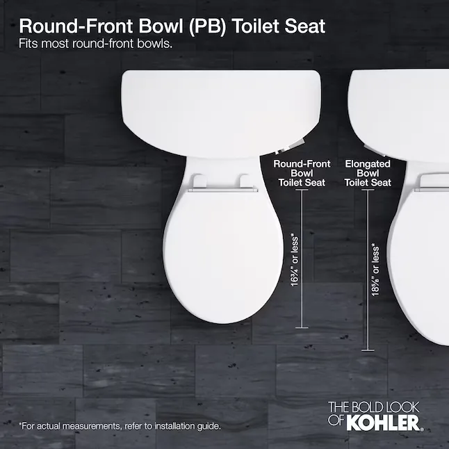 KOHLER Cachet Plastic White Round Toilet Seat Lowes.com