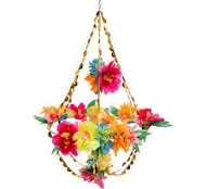 Hanging Party Decorations Tissue Paper Flowers Bright Floral Blossom Paper Chandelier