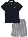 Nautica Boys 2 Piece Polo Woven Short Set