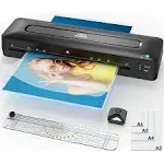 Laminator Machine A3 Laminating Machine - 13 Inches Cold and Thermal Laminator with 30 Laminating Sheets, 5-in-1