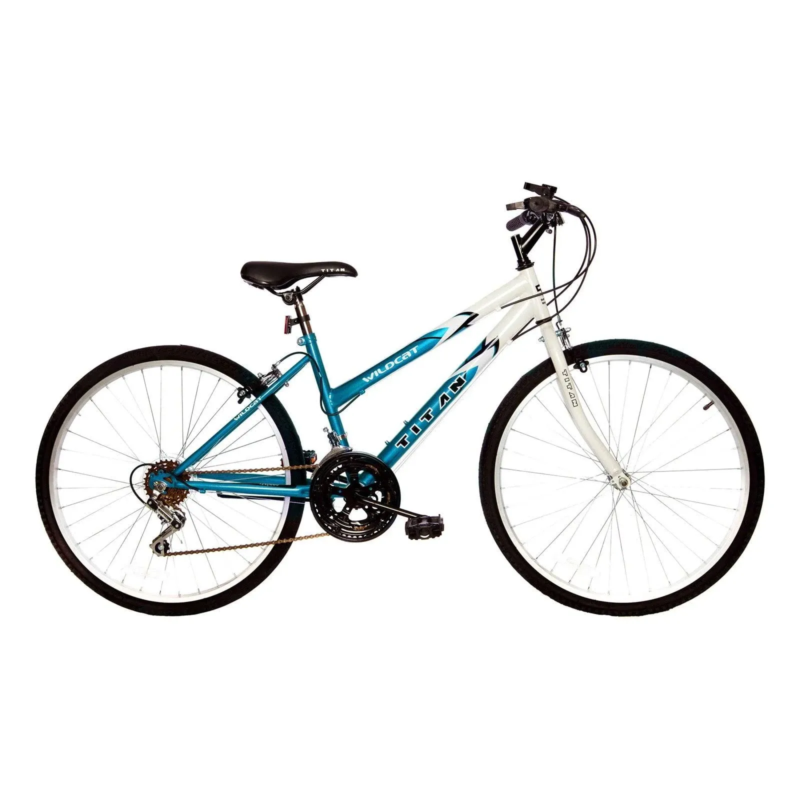 Titan Wildcat Women's 12-Speed Mountain Bike - White/Teal