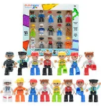 Playmags Large Magnetic Figures Community Set of 15 Pieces – 3” Play People...