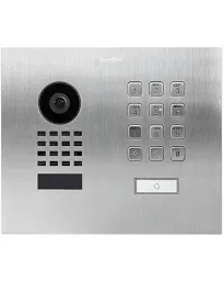 DoorBird IP Video Door Station D1101KH Modern, Surface-Mount, Stainless Steel V2A, Brushed, Surface-mounting