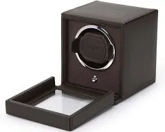 Wolf Single Cub Watch Winder with Cover - Brown