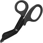 Swiss Safe EMT Trauma Shears, Heavy Duty Bandage Scissors, Military-Grade, for Emergency Trauma Kits, Black, 7.5 inch