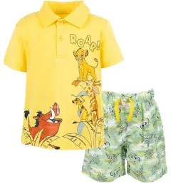 Disney Lion King Toddler Boys Polo Shirt and Shorts