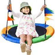 New JPAXI 40 inch Tree Swing Colorful Adjustable Saucer Swing