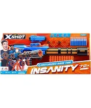 X-Shot Insanity Motorized Rage Fire Blaster Toy Gun w/ 72 Darts Foam Bullet Ammo