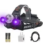 Ultra-Bright 5000 Lumens LED Black Light Headlamp: Rechargeable and Versatile