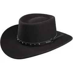 Stetson Wool Crushable Hat - Black Hawk