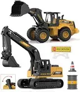 Construction Toys Excavator for Kids Geyiie Construction Vehicle Set Bulldoze