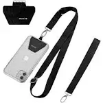 OUTXE Phone Lanyard - 4 Pads, 1 Adjustable Neck Strap, 1 Wrist Strap, Nylon Phone Lanyard Compatible with All Smartphone