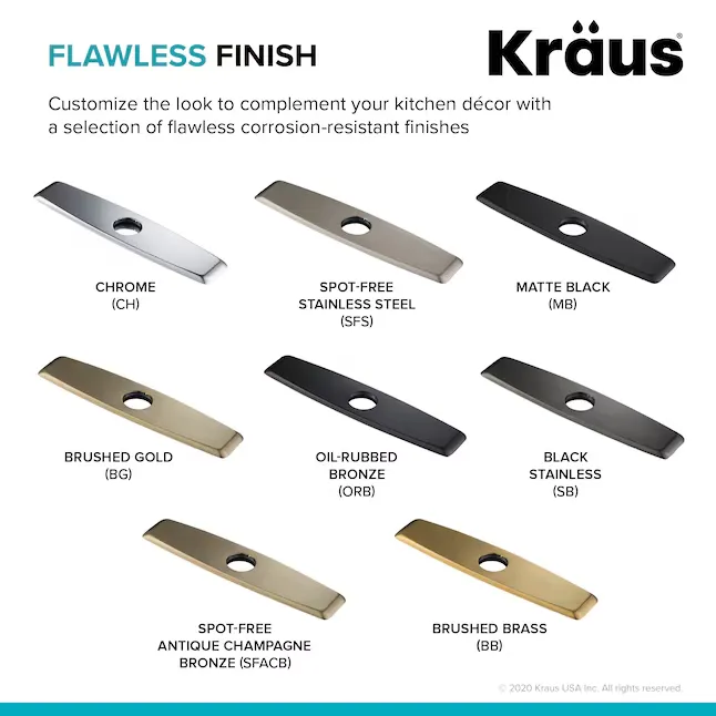 Kraus Brass Faucet Deck Plate Fits Most Lowes.com