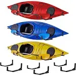 RaxGo Kayak Wall Hanger, Heavy Duty Wall Mounted Kayak Rack - 3 Sets