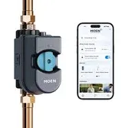 Moen 900-002 Flo by Moen 1-1/4-Inch Smart Water Shutoff with 920-004 Flo by Moen Smart Water Detector, 1-Pack