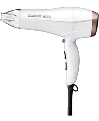 Double Ceramic Technology Hair Dryer with Concentrator, 1875 Watts, Metallic