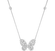 212 Main Baguette Butterfly Station Necklace