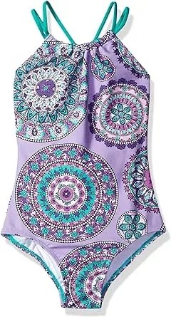 Kanu Surf Girls Jasmine Beach Sport Halter One Piece Swimsuit