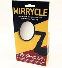 Mirrycle Bar End Rear View Mirror 3&#034; Convex Lens fits Mountain / Commuter Bikes 