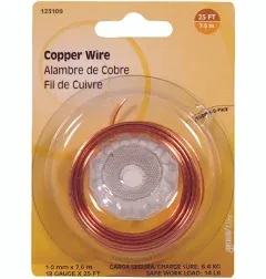 Hillman 25' 18 Gauge Bare Copper Wire