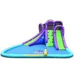 BOUNTECH Inflatable Water Slide, 17x16FT Mega Kids Waterslide Park Bounce House Outdoor w/Dual Slides, Splash Pool, Blower, Blow up Water Slides Inflatables for Kids and Adults Backyard Party Gifts