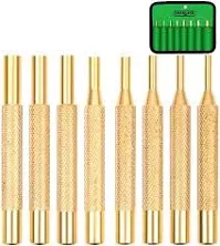 SWANLAKE 8-Piece Brass Punch Set, Removing Repair Tool1/8&#034; - 5/16&#034; Brass Pin Dr